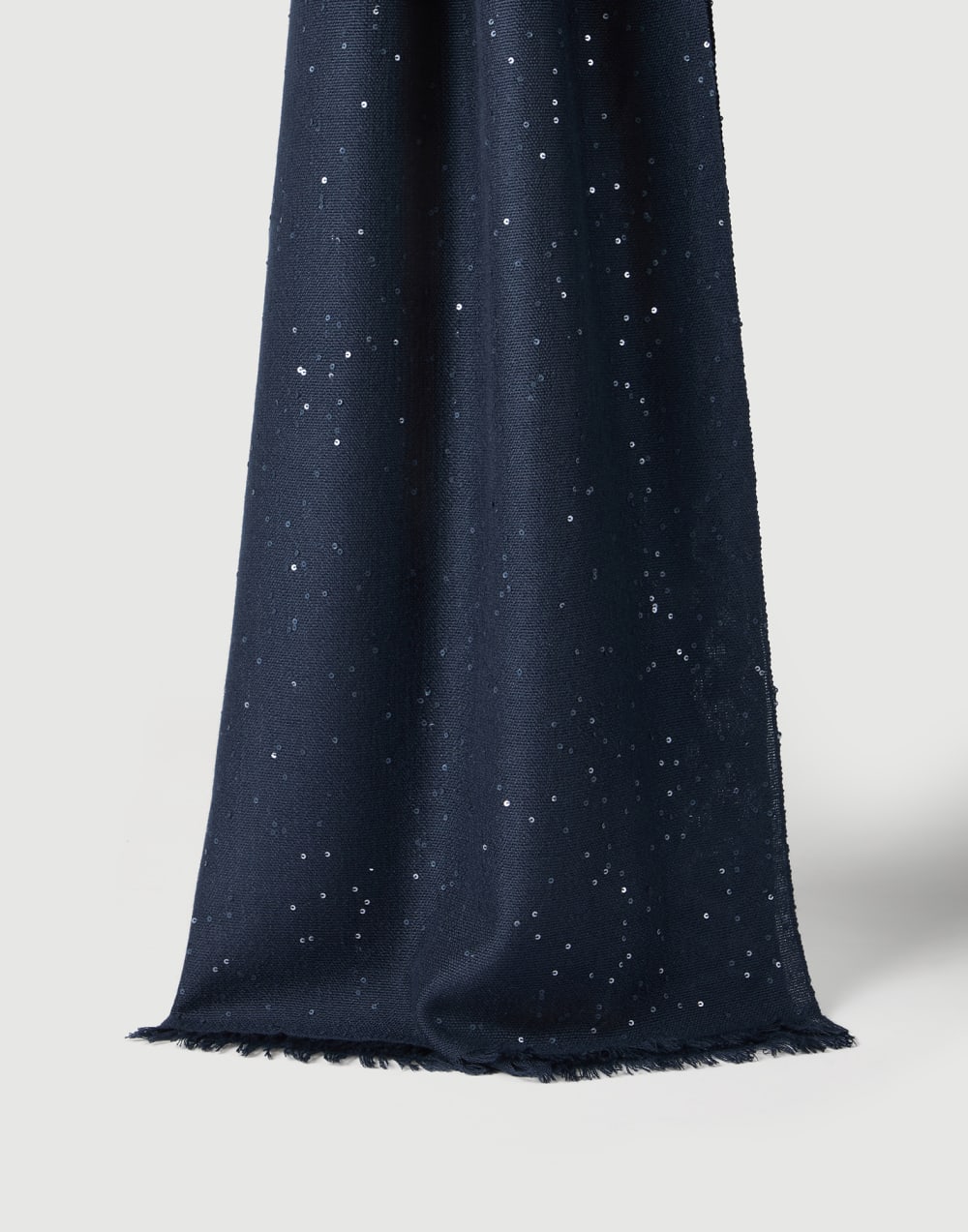 Cashmere and silk Diamond yarn scarf Blue Woman - Brunello Cucinelli