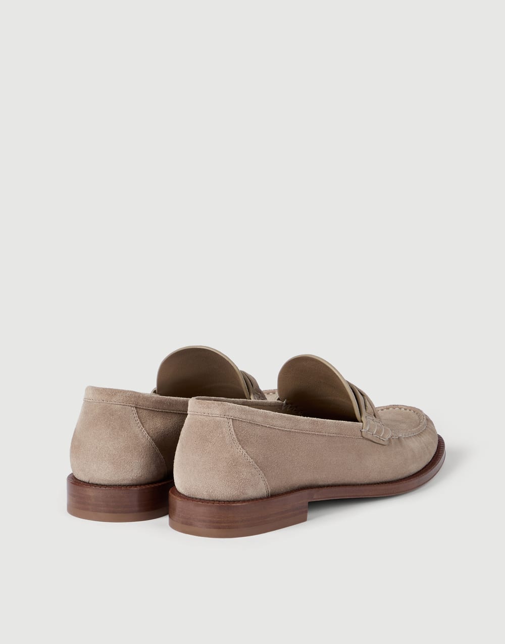 Suede loafers Taupe Smoke Man - Brunello Cucinelli