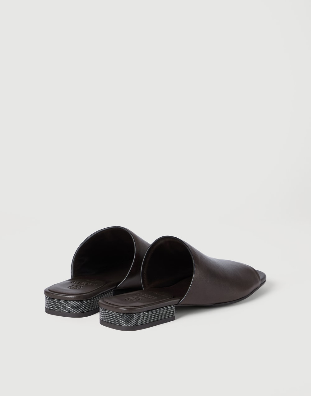 Riding calfskin mules Cocoa Woman - Brunello Cucinelli