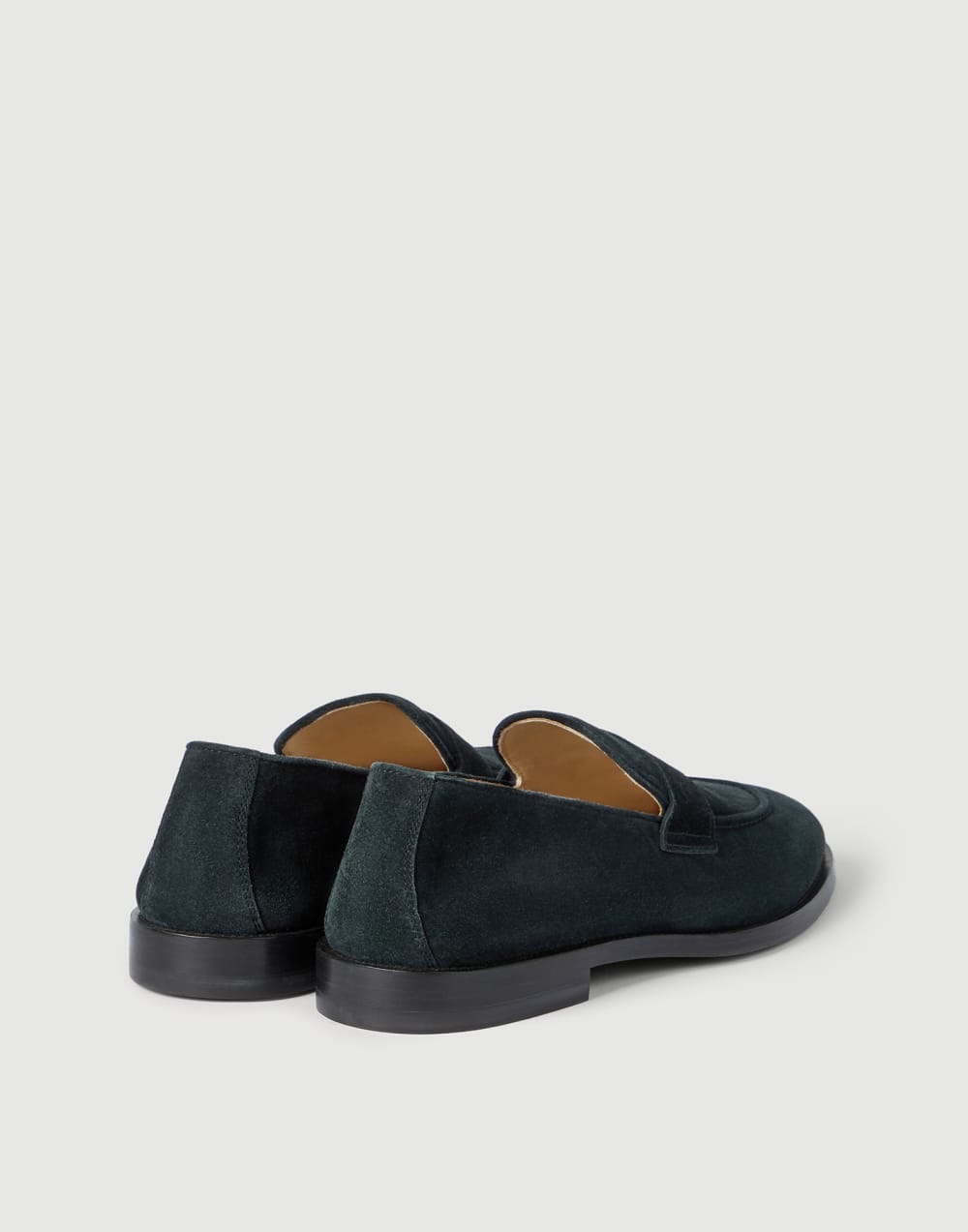 Suede Penny loafer Black Man - Brunello Cucinelli