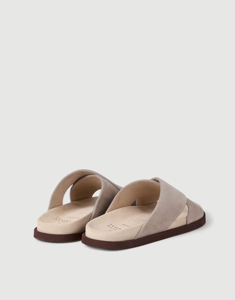 Suede slides Beige Man - Brunello Cucinelli