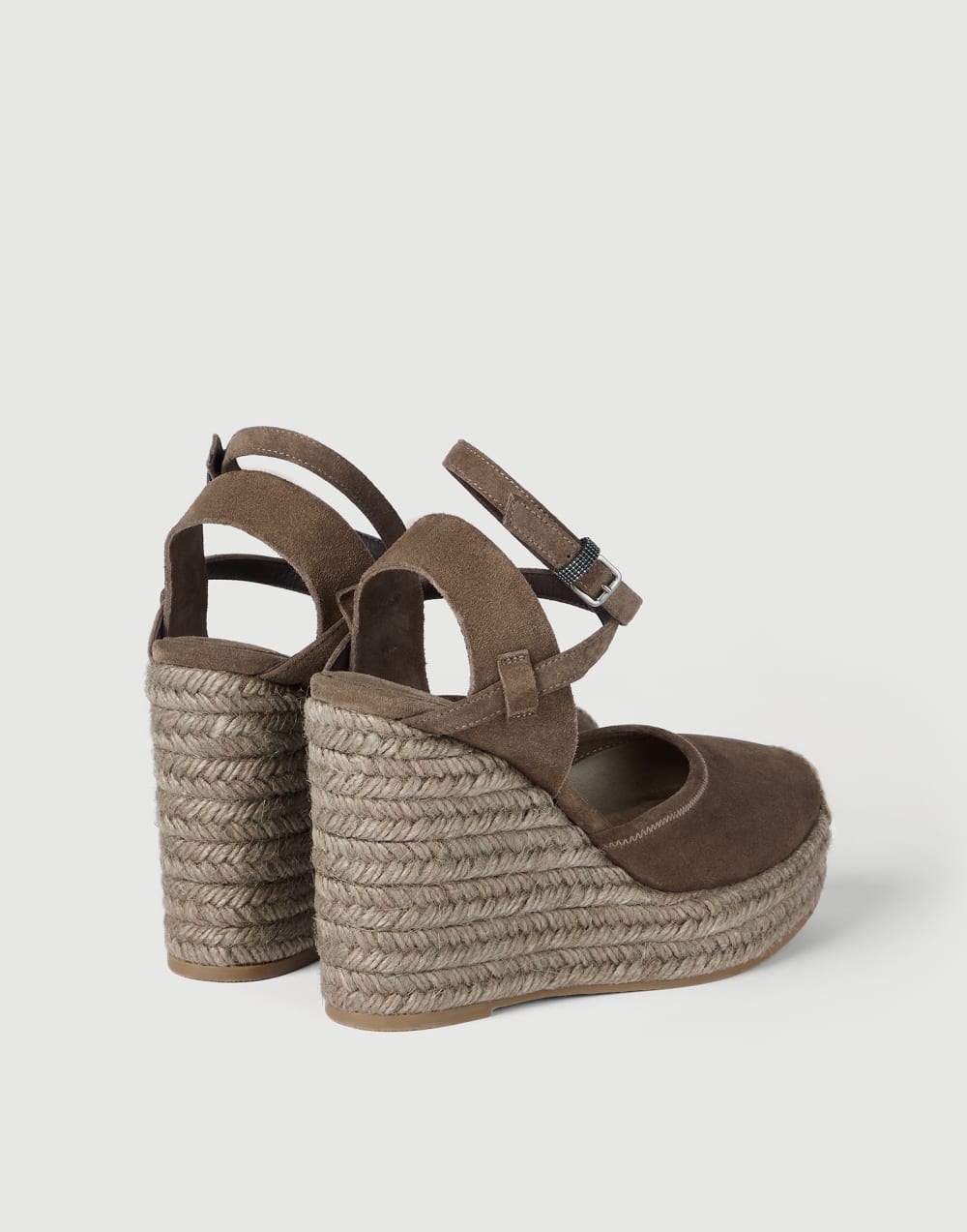 Suede espadrilles Brown Woman - Brunello Cucinelli