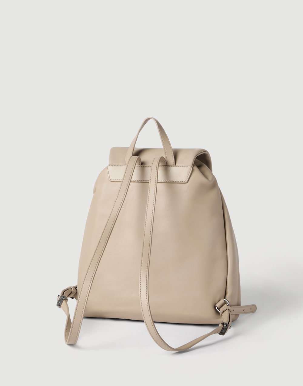 Soft leather Mellow city backpack Buff Woman - Brunello Cucinelli