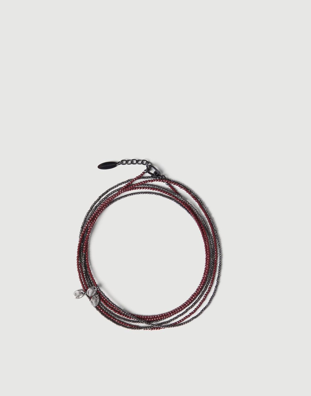 赤铁矿和纯银手链 红色 女款 - Brunello Cucinelli