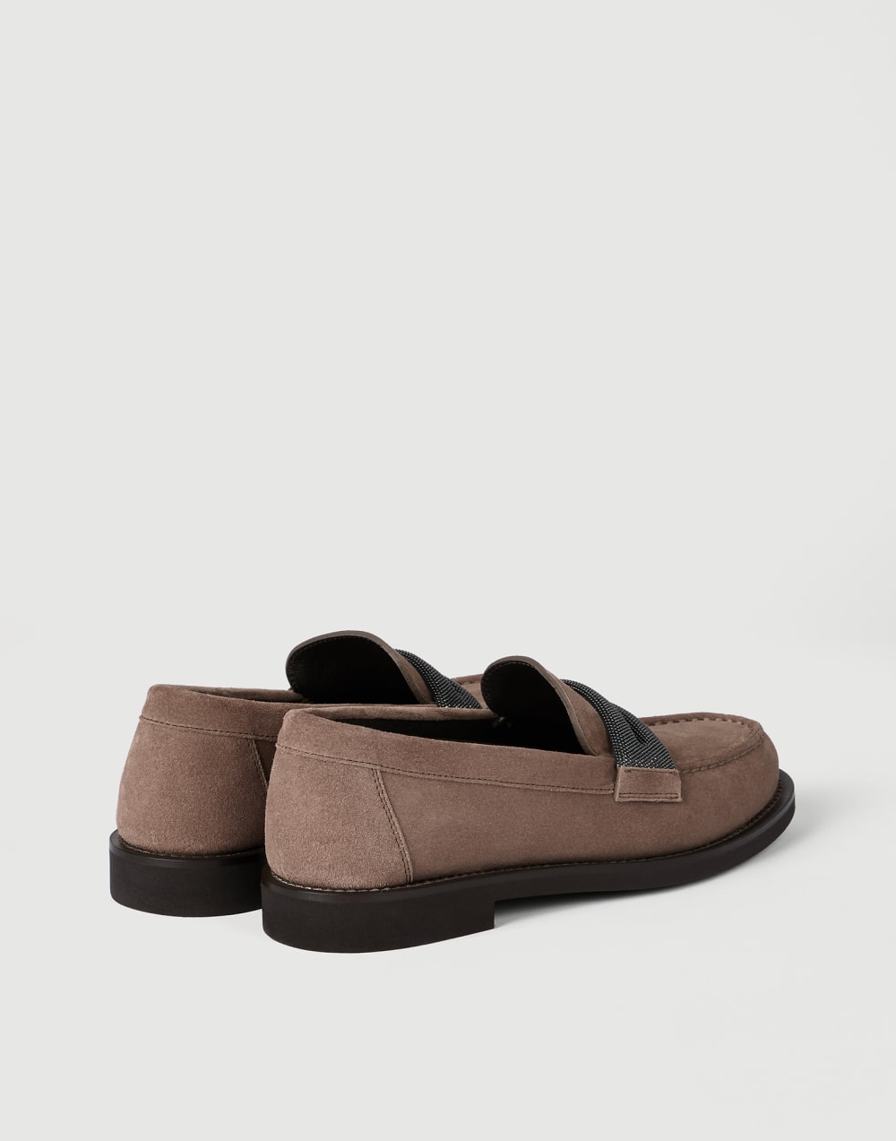 Penny Loafers de ante Marrón Mujer - Brunello Cucinelli