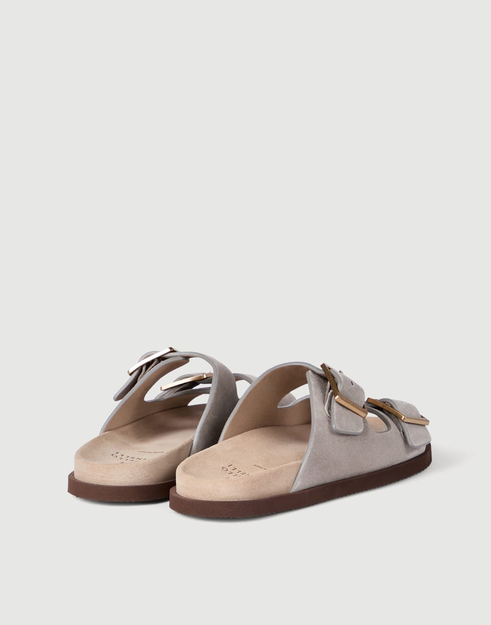 Suede slides Fog Man - Brunello Cucinelli