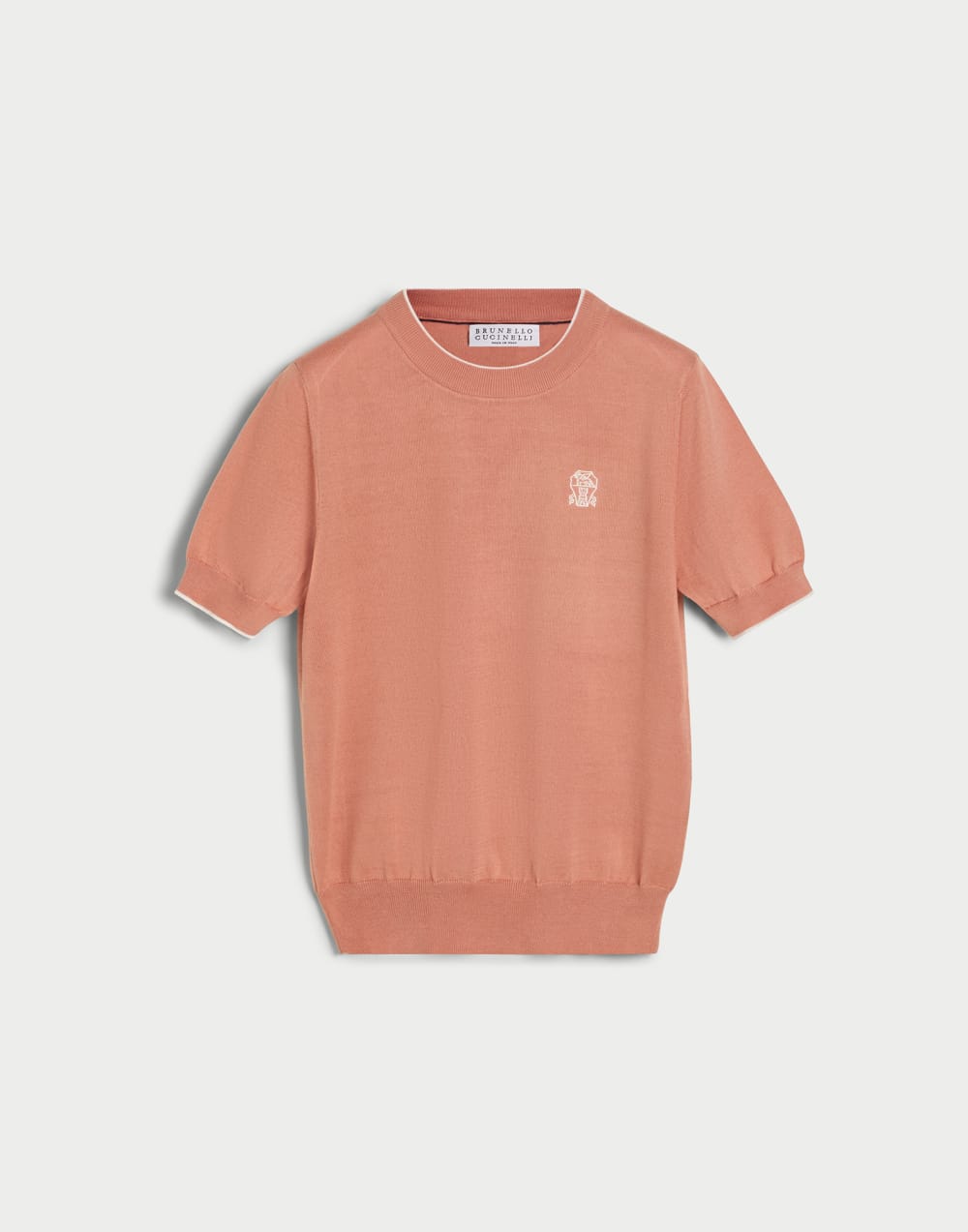 Camiseta de punto ligero Naranja Niño - Brunello Cucinelli