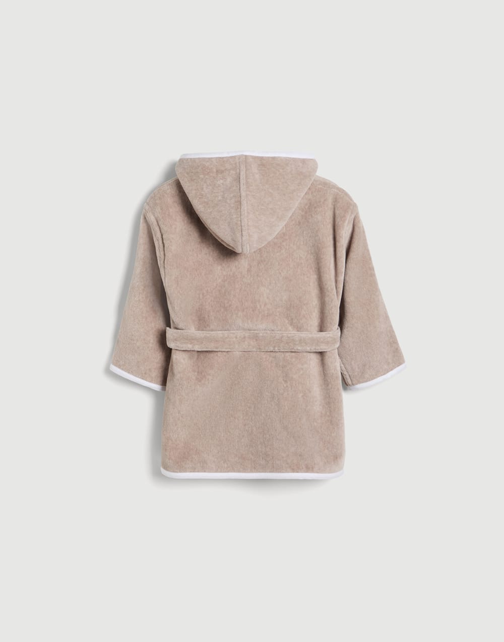 Cotton terrycloth bathrobe Beige Baby - Brunello Cucinelli
