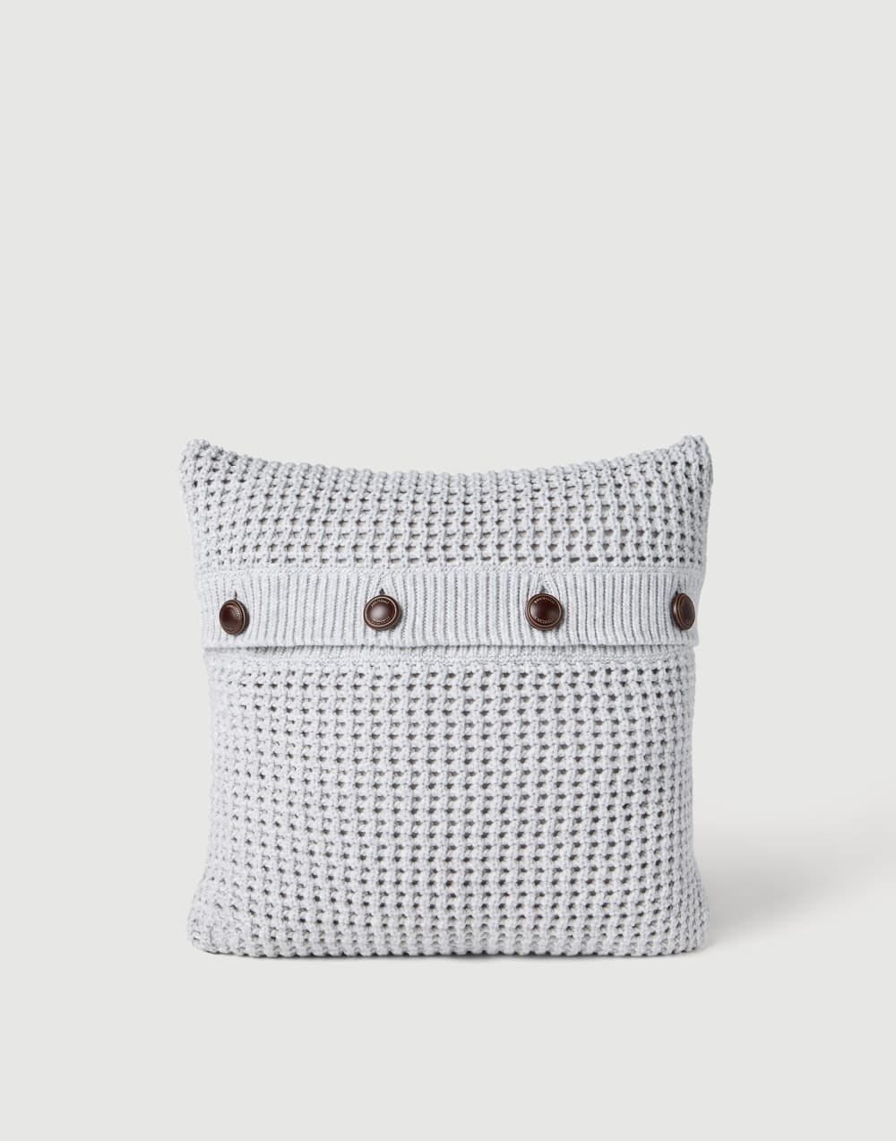 Net knit cushion Light Grey Lifestyle - Brunello Cucinelli