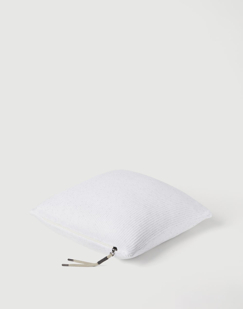Cotton knit cushion White Lifestyle - Brunello Cucinelli