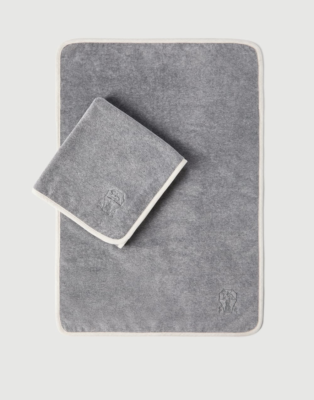 2-piece towel set Medium Grey Lifestyle - Brunello Cucinelli