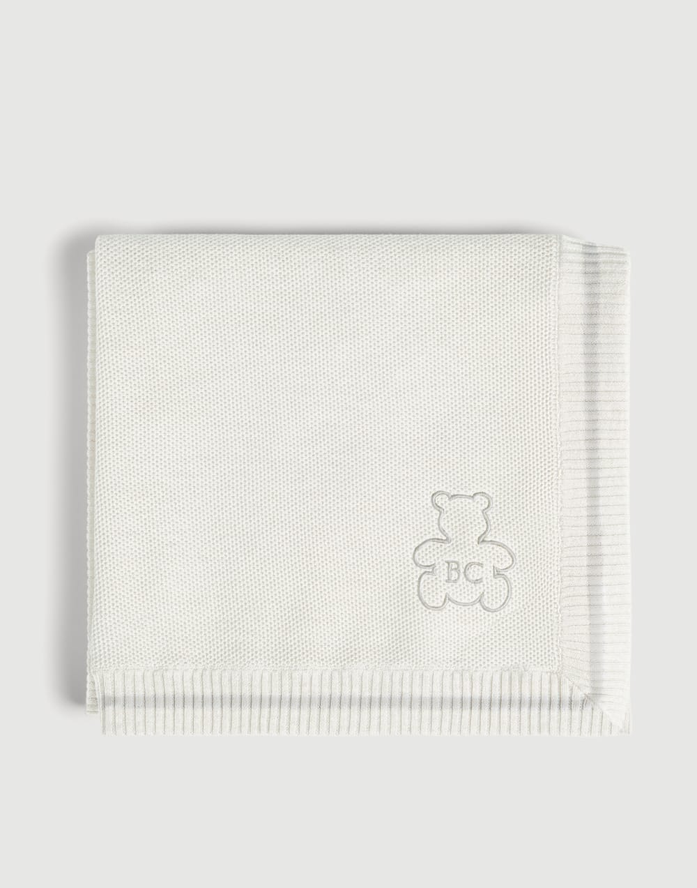 Baby Bernie blanket with embroidery Panama Baby - Brunello Cucinelli