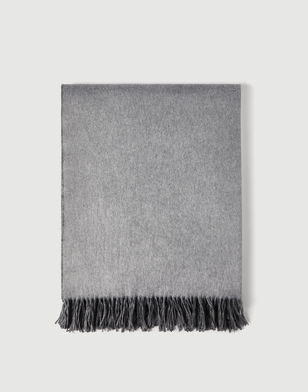Silk double cloth throw Medium Grey Lifestyle - Brunello Cucinelli