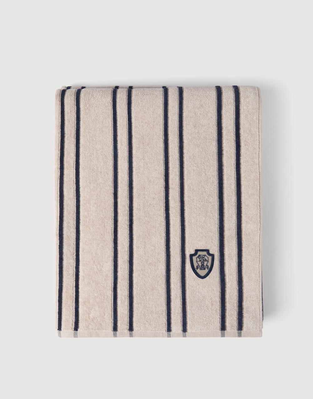Striped terrycloth towel Blue Lifestyle - Brunello Cucinelli