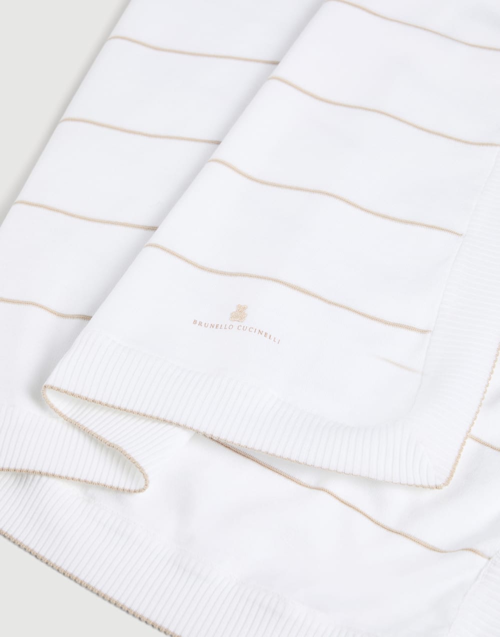 Bernie Baby striped blanket White Baby - Brunello Cucinelli