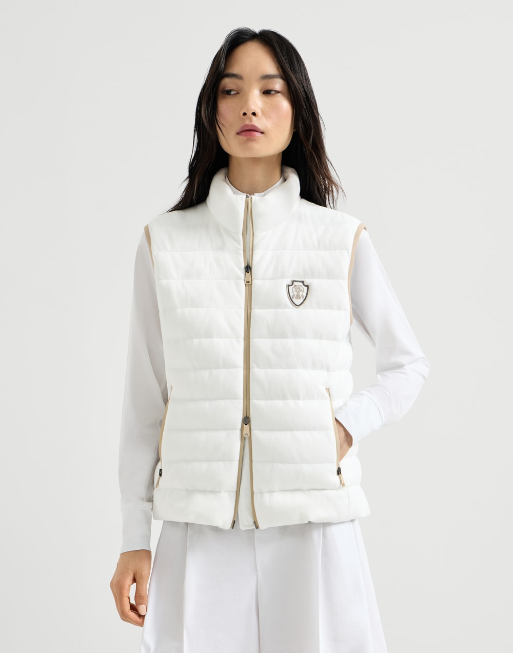 Down vest White Woman - Brunello Cucinelli