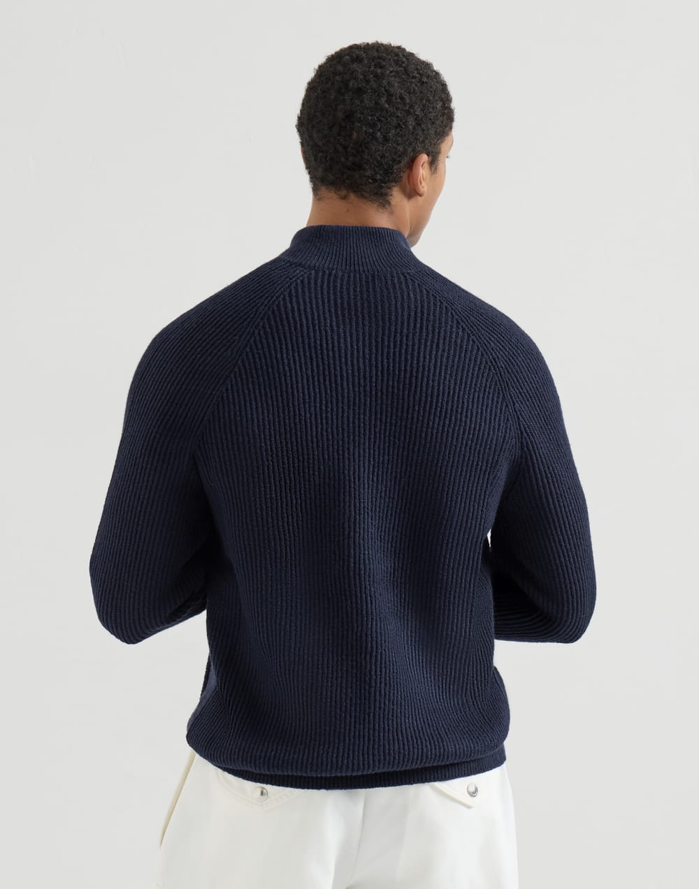 Cardigan aus Baumwoll-Malfilé Blau Herren - Brunello Cucinelli