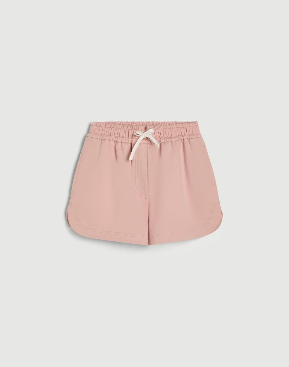 Stretch cotton lightweight French terry shorts Pink Girls - Brunello Cucinelli