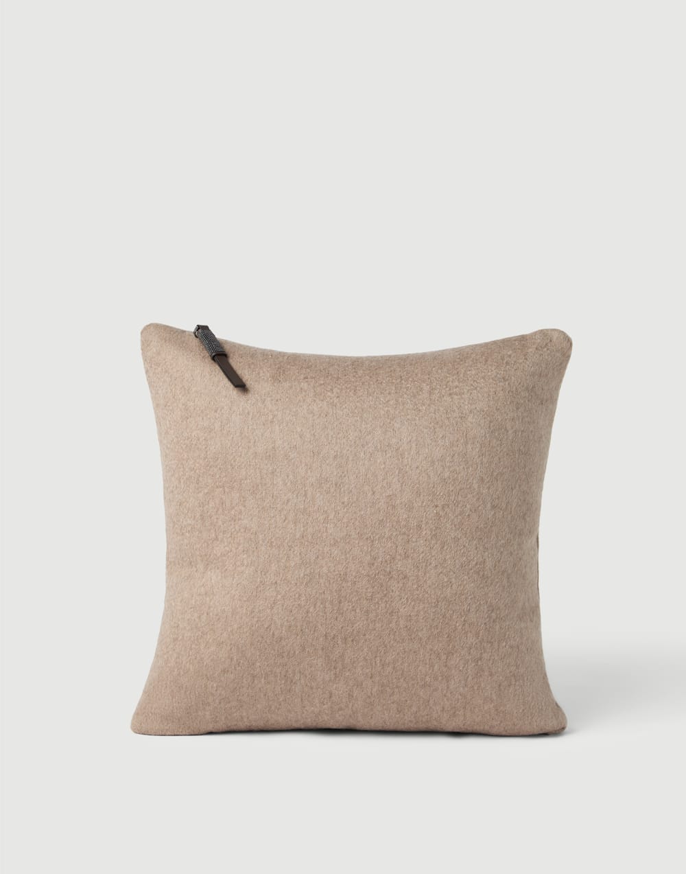 Cashmere beaver cushion Light Brown Lifestyle - Brunello Cucinelli