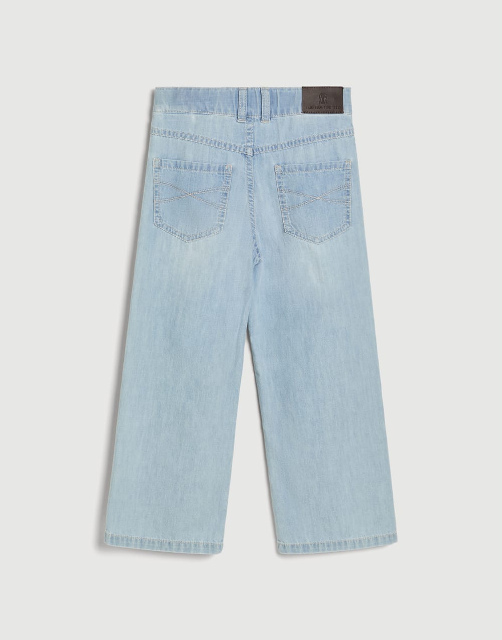 Five-pocket trousers Light Blue Denim Girls - Brunello Cucinelli