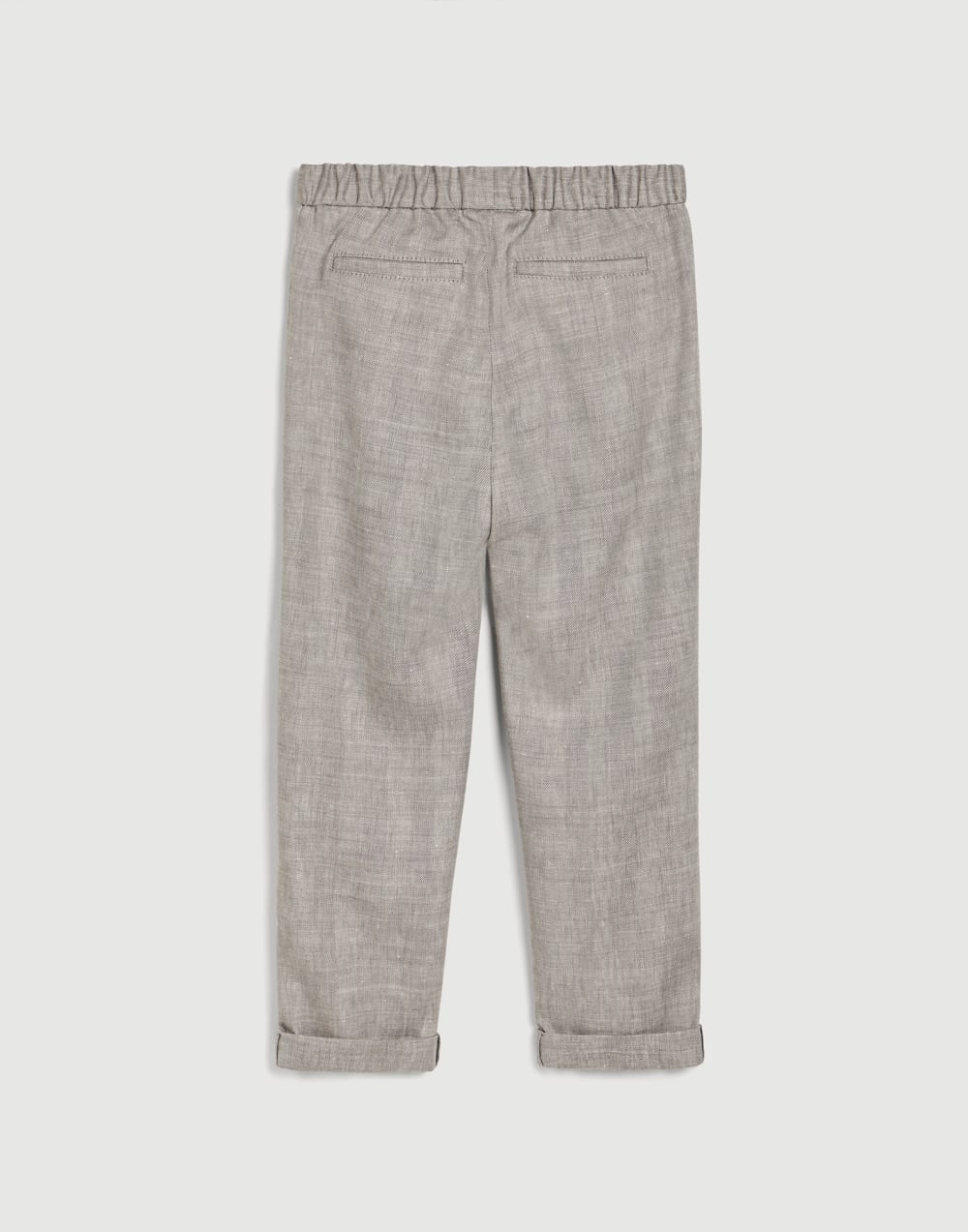 Hose aus in Fischgratmuster Hellbraun Jungen - Brunello Cucinelli