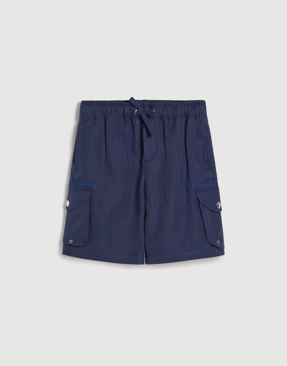 Bermuda shorts with drawstring and cargo pockets Blue Boys - Brunello Cucinelli