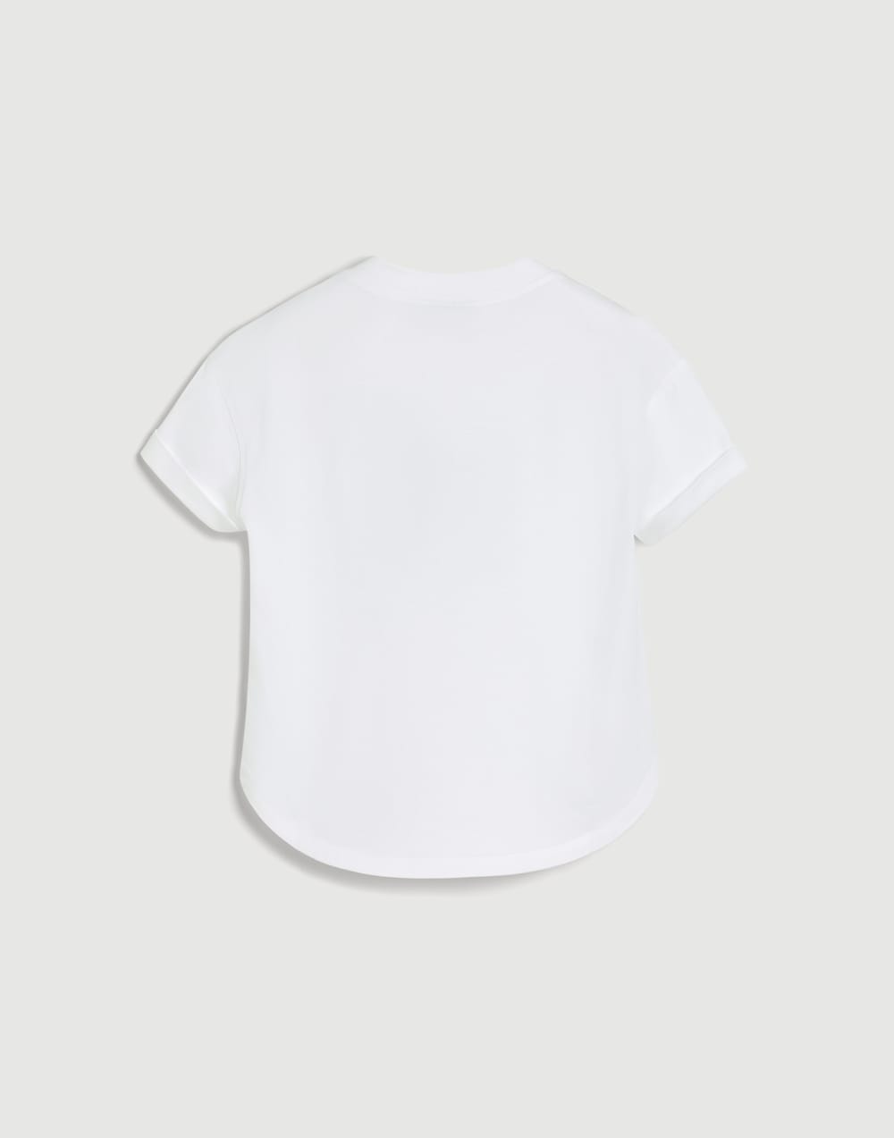 T-shirt en jersey de coton avec imprimé Blanc Fille - Brunello Cucinelli