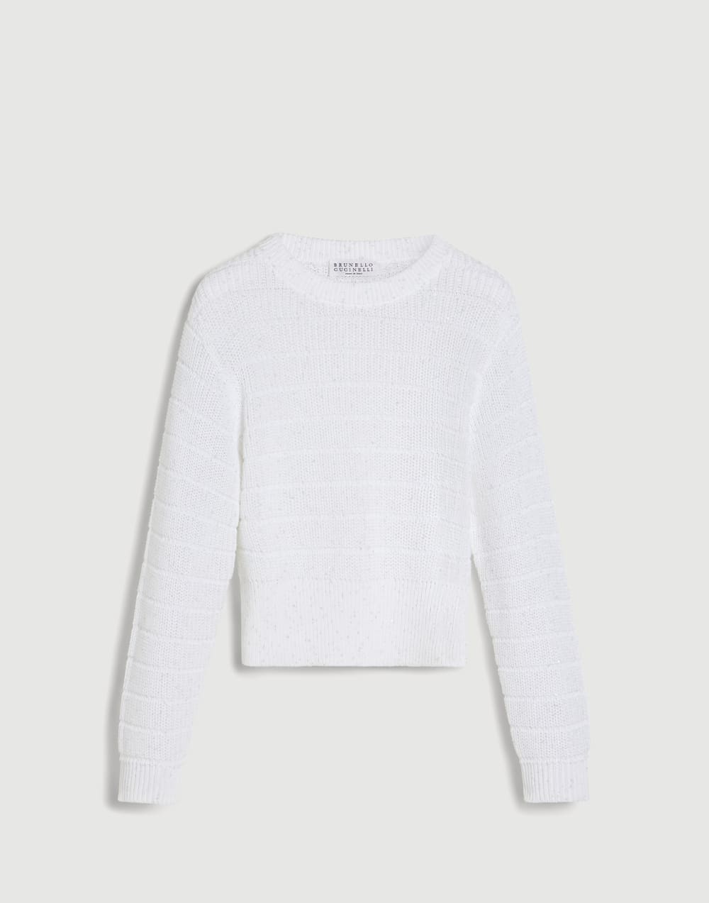 Cotton textured sweater White Girls - Brunello Cucinelli