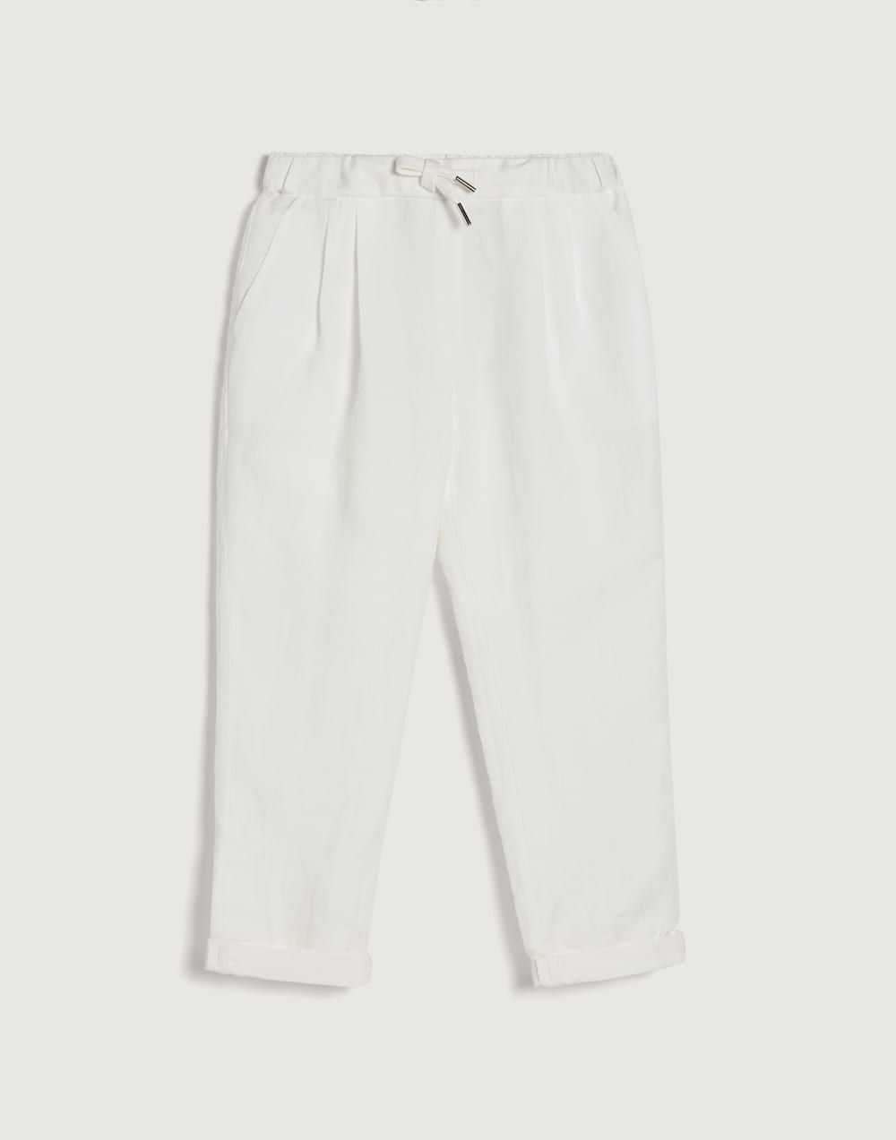 Trousers with drawstring and double pleats Snow Boys - Brunello Cucinelli