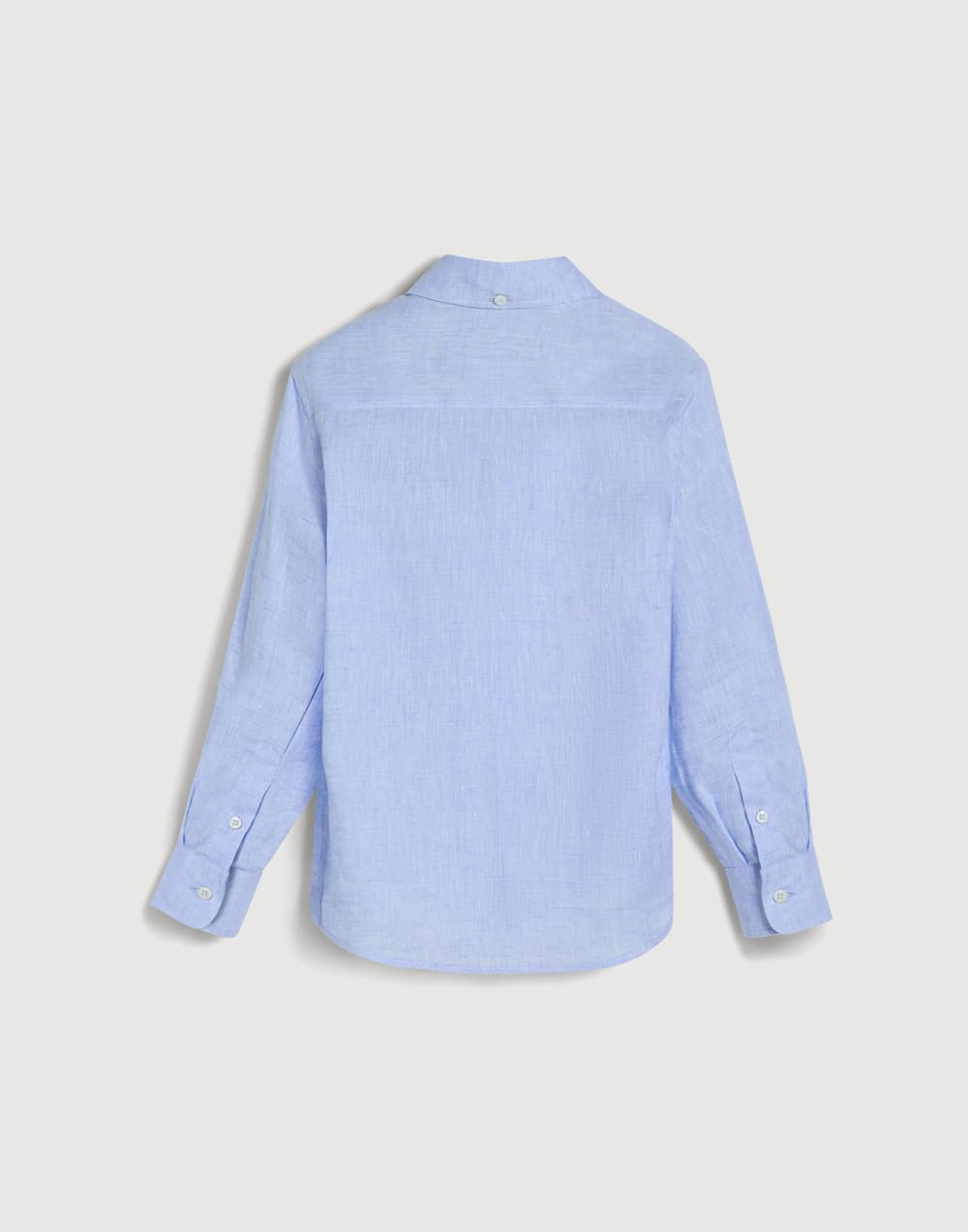 ‘Air’ shirt with button-down collar Azure Boys - Brunello Cucinelli