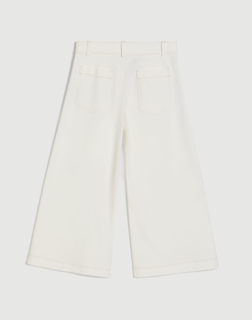 Cotton French terry Square trousers White Girls - Brunello Cucinelli