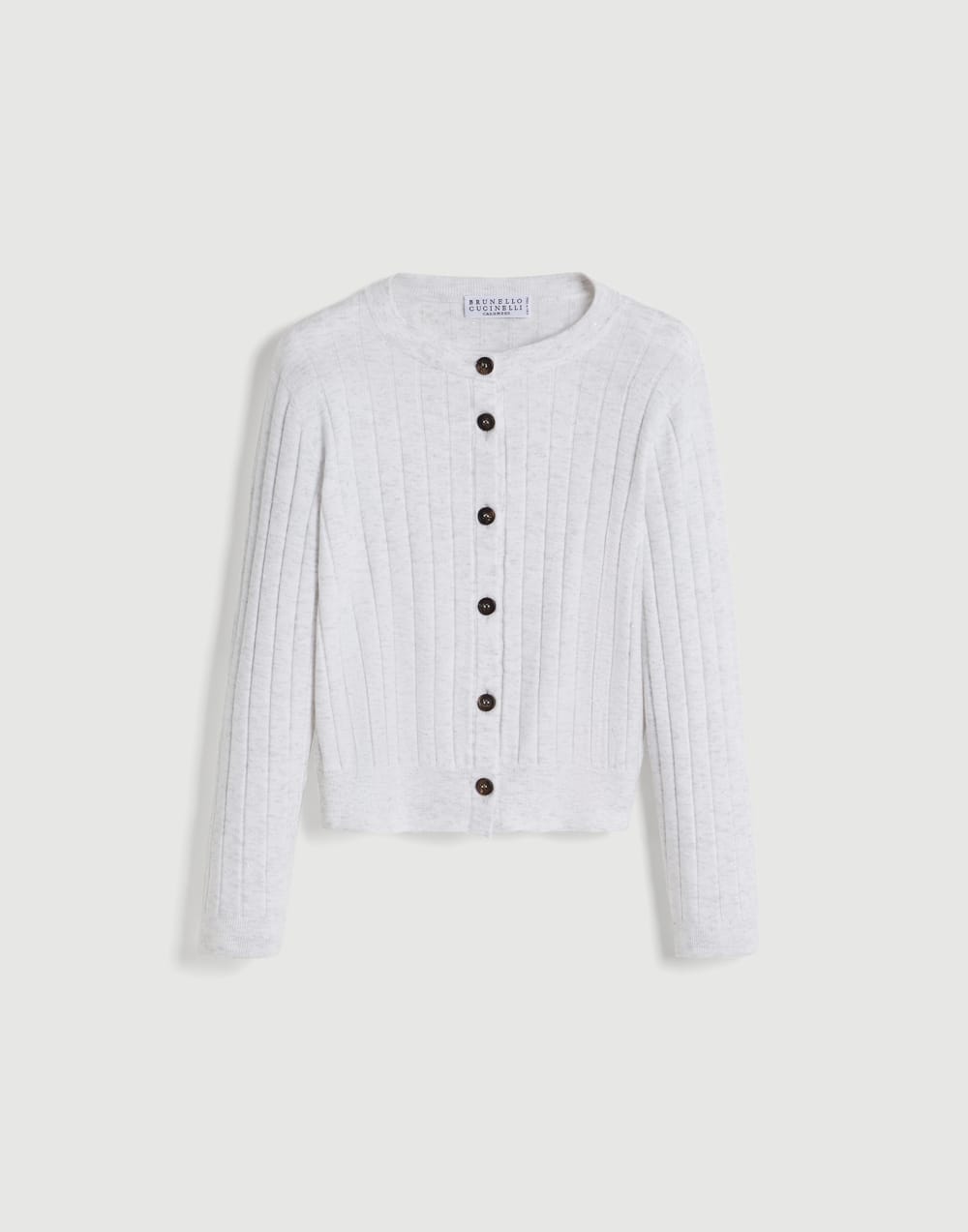 Sparkling cashmere cardigan Light Grey Girls - Brunello Cucinelli