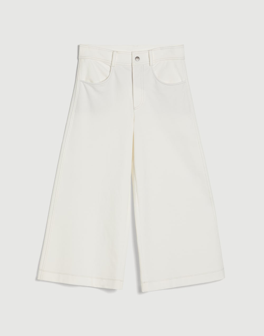 Cotton French terry Square trousers White Girls - Brunello Cucinelli