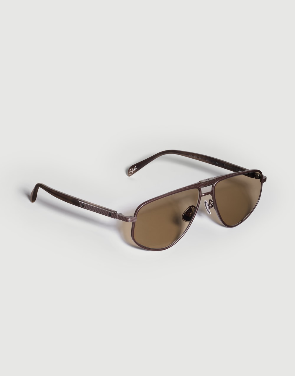 Lunettes de soleil Dike en titane Chocolat Lunettes - Brunello Cucinelli