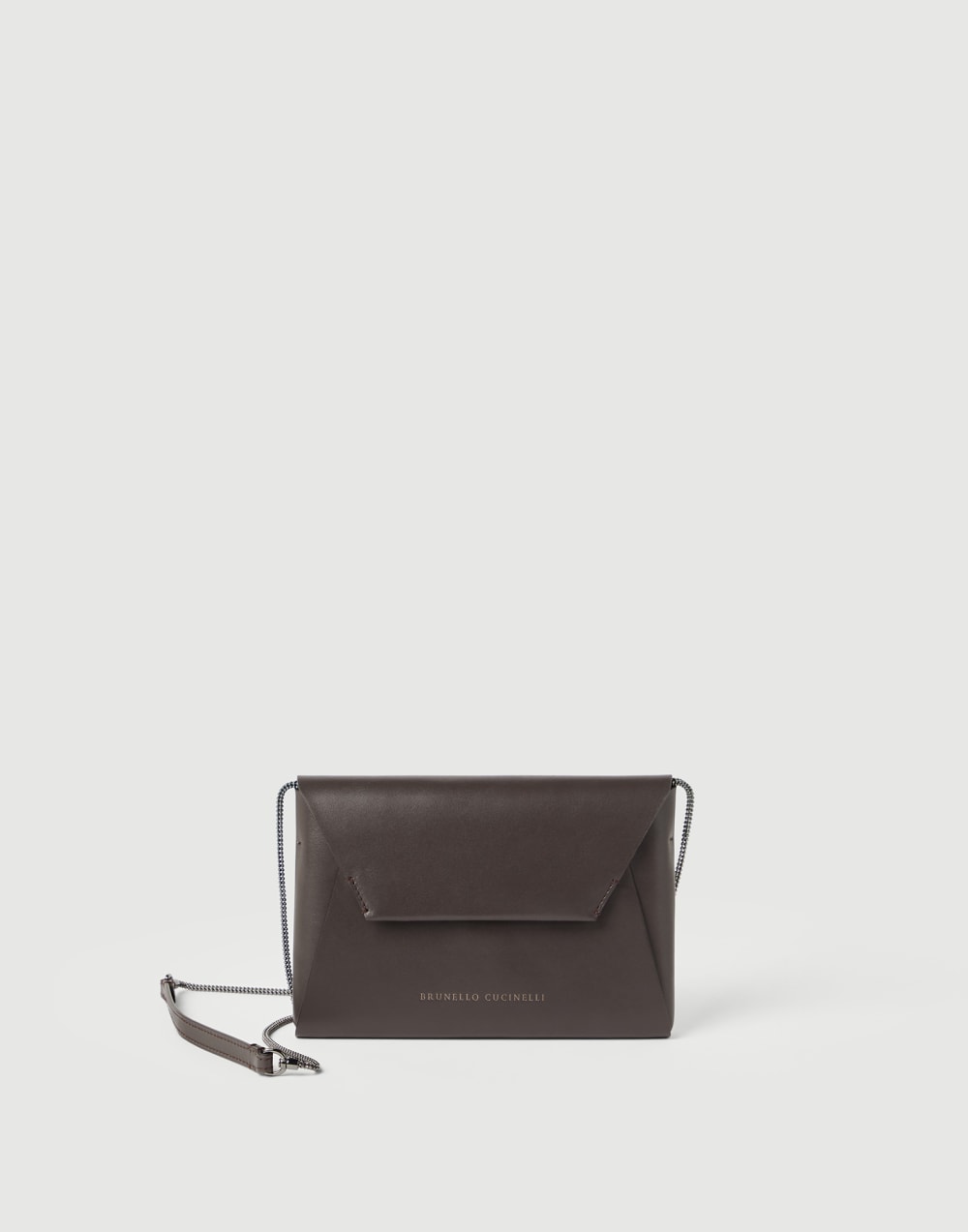Calfskin BC Duo pochette Rust Brown Woman - Brunello Cucinelli