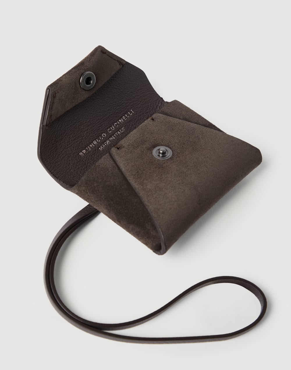 Suede bag charm Rust Brown Woman - Brunello Cucinelli