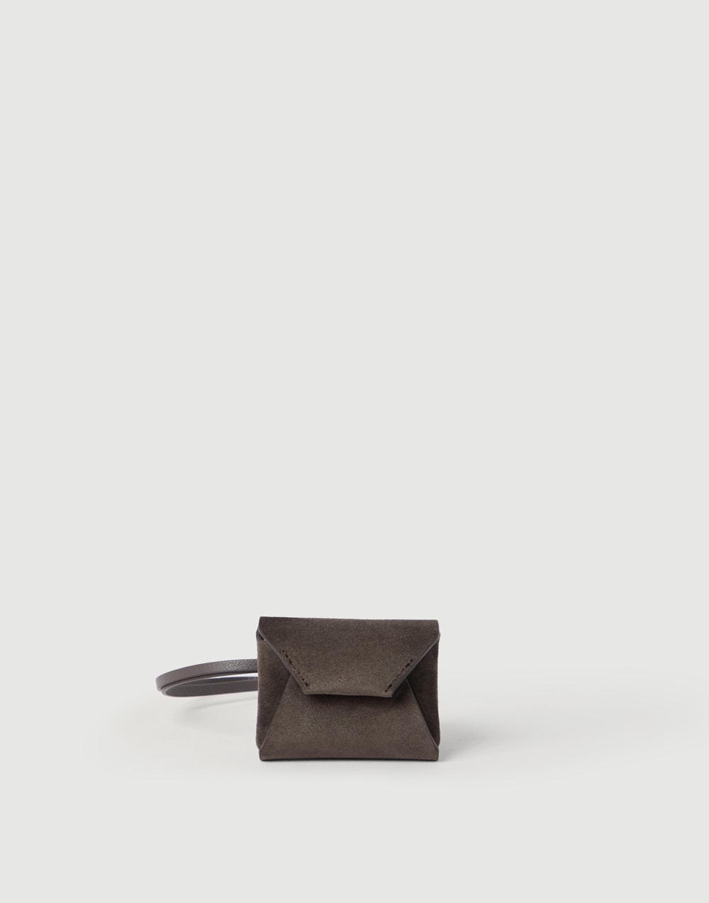 Suede bag charm Rust Brown Woman - Brunello Cucinelli
