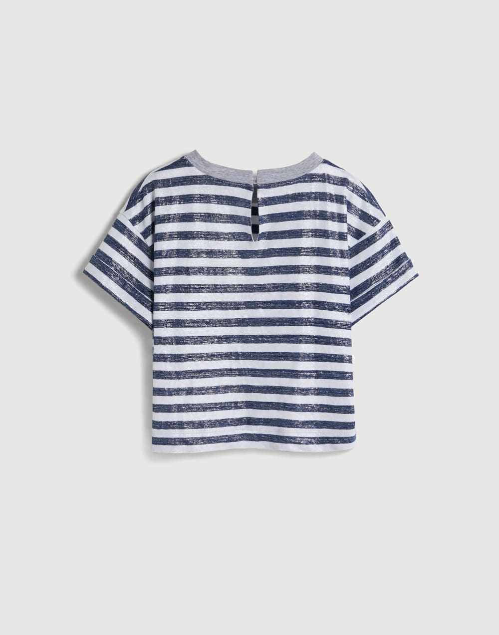 T-shirt with monili Blue Girls - Brunello Cucinelli