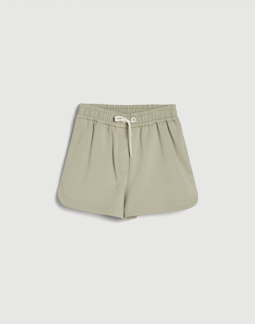 Stretch cotton lightweight French terry shorts Sage Girls - Brunello Cucinelli
