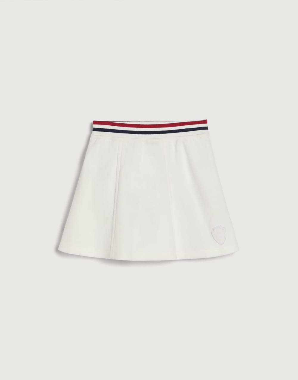 Techno cotton piqué skirt with logo Off-White Girls - Brunello Cucinelli