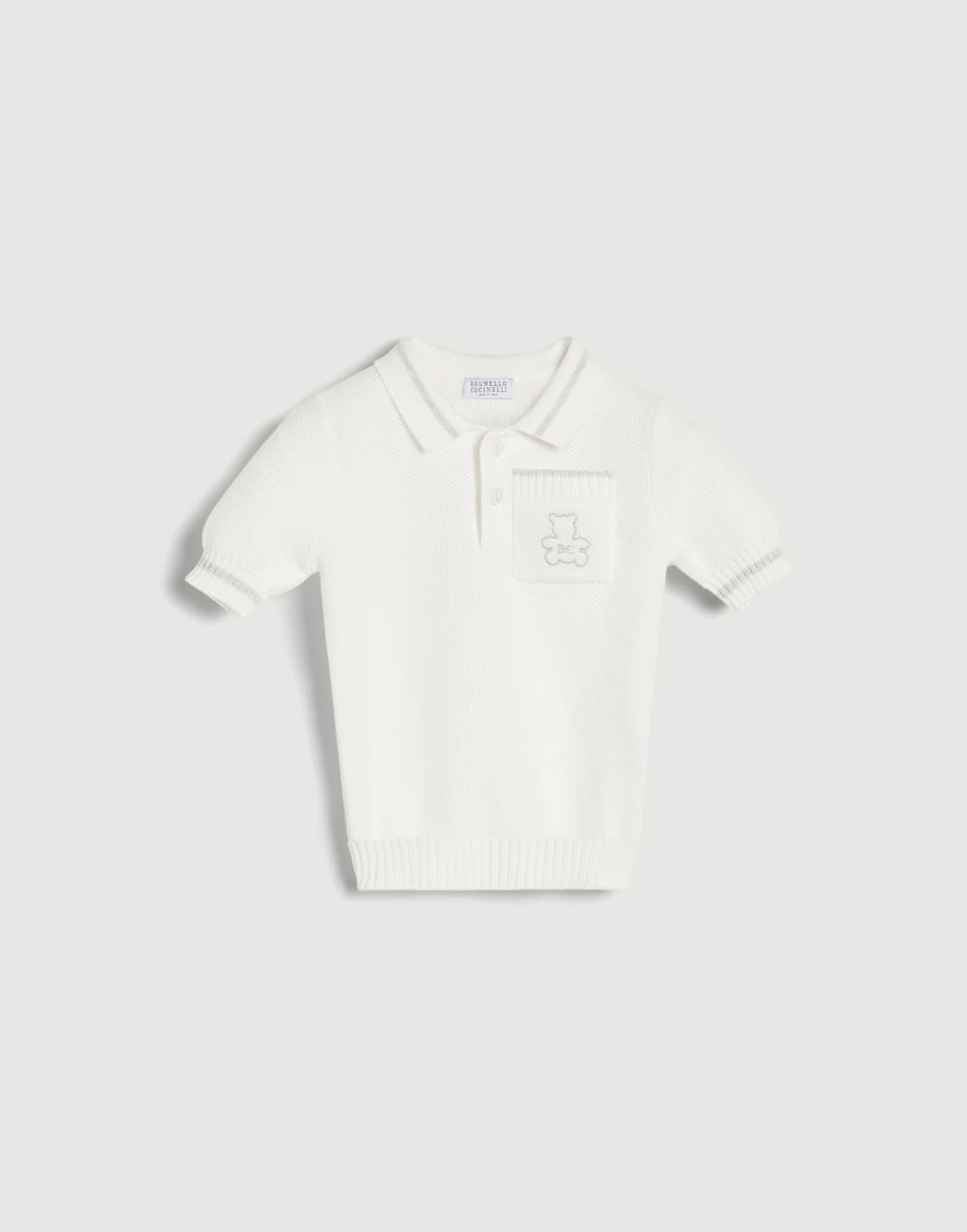 Baby Bernie polo shirt Panama Baby - Brunello Cucinelli