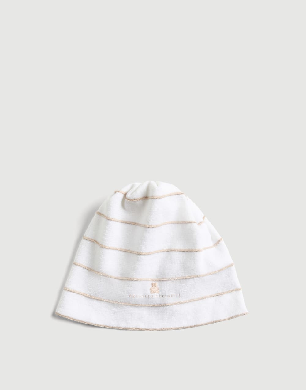Bernie Baby knit beanie Brown Baby - Brunello Cucinelli