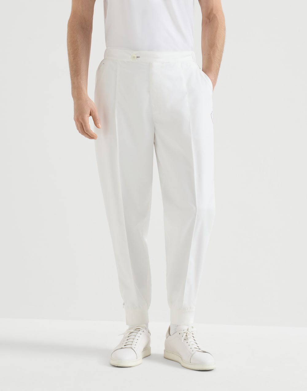 Pantalone in nylon Bianco Uomo - Brunello Cucinelli
