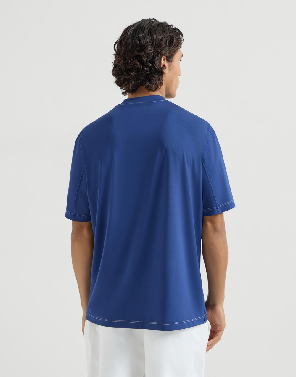 クルーネック Tシャツ アヴィオブルー メンズ - Brunello Cucinelli