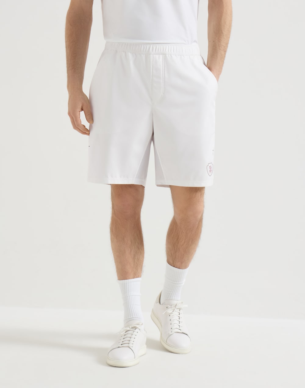 Bermuda in nylon Bianco Uomo - Brunello Cucinelli