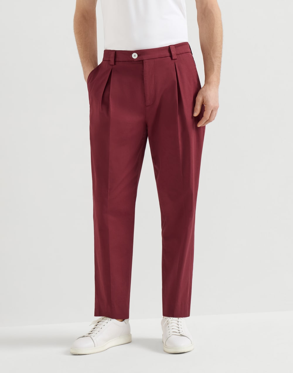 Trousers with tee holder Cherry Man - Brunello Cucinelli