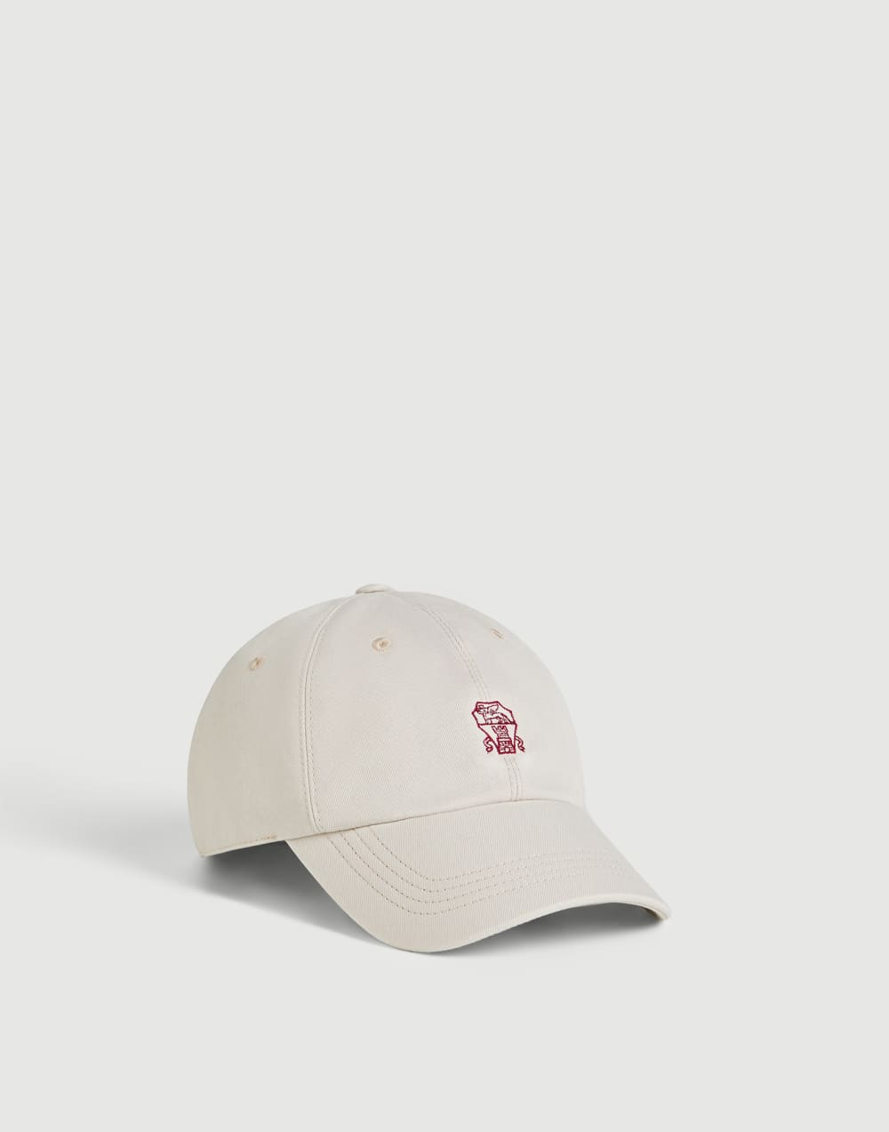 Gorra de béisbol en gabardina Beige Claro Niño - Brunello Cucinelli