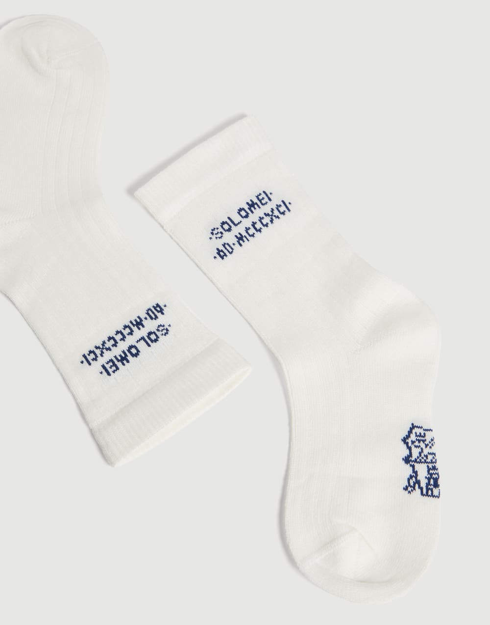 Calcetines en punto de algodón con intarsia Panamá Niño - Brunello Cucinelli