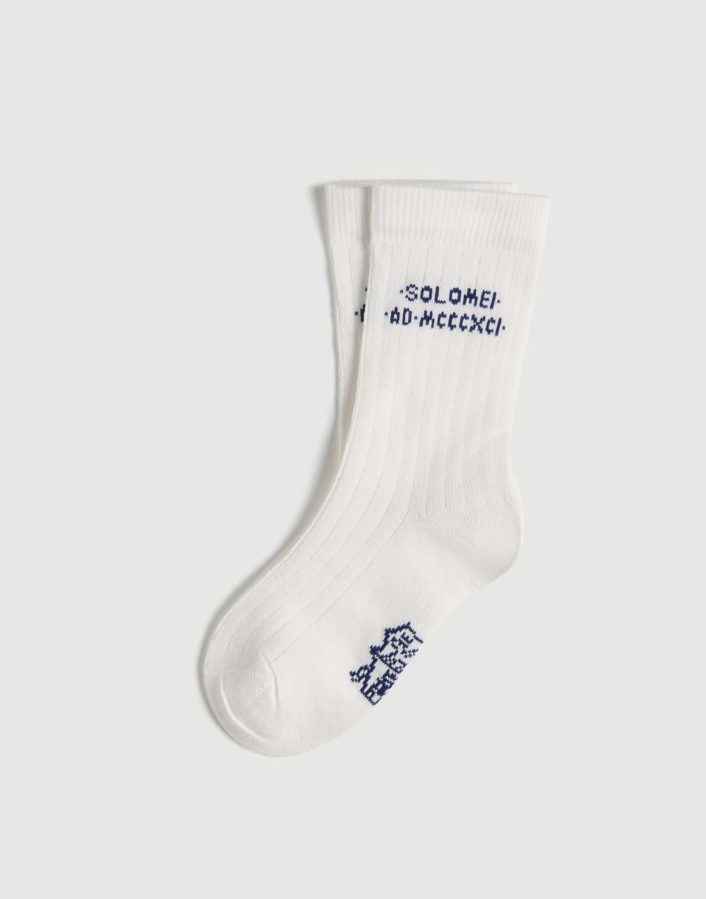 Calcetines en punto de algodón con intarsia Panamá Niño - Brunello Cucinelli