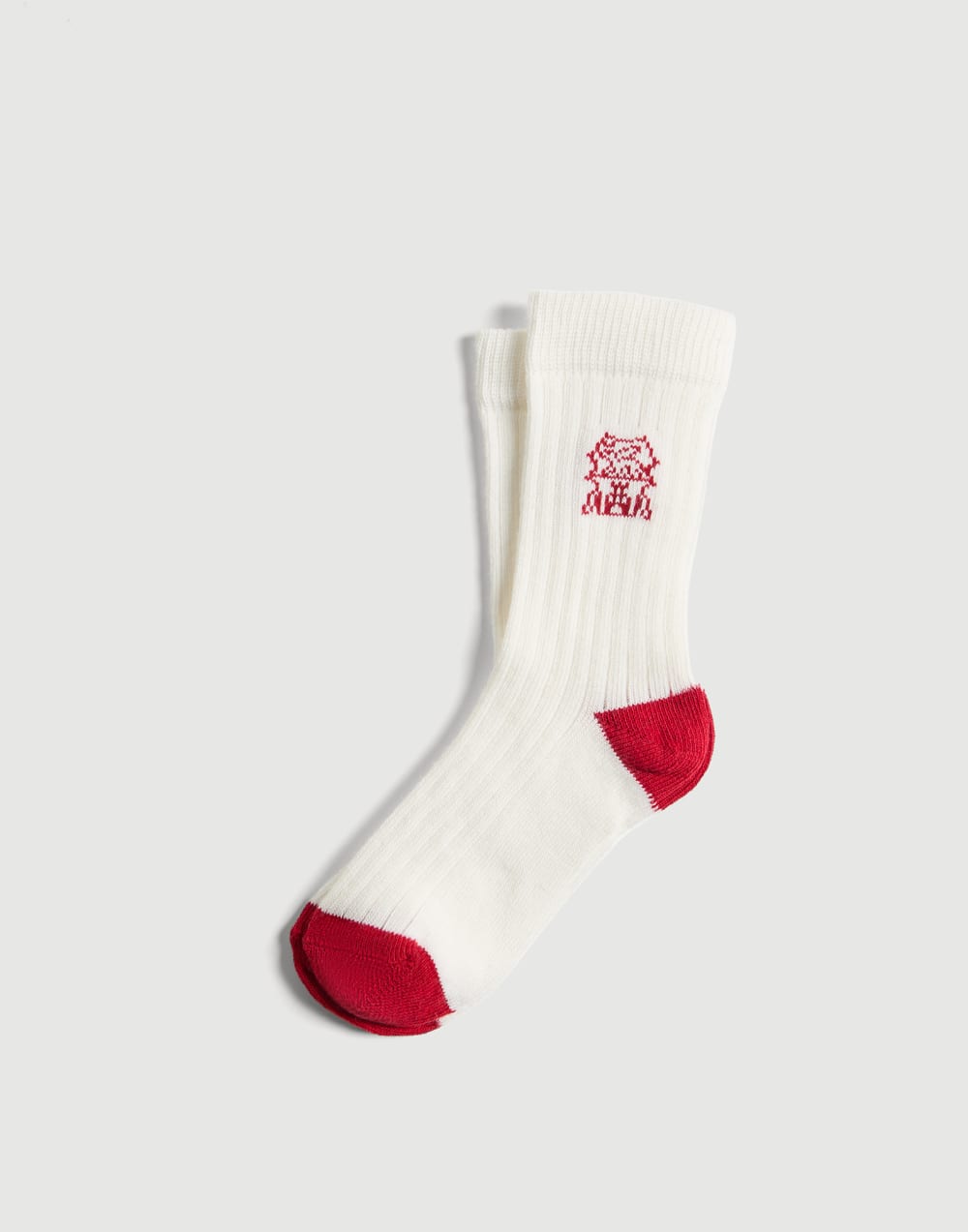 Rib knit socks with inlay Ruby Boys - Brunello Cucinelli